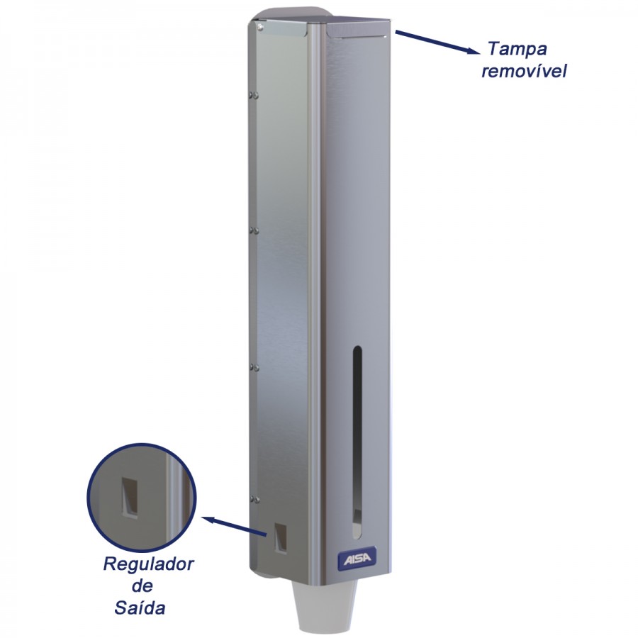 Porta Copos Suporte Dispenser de Copos em Inox 200ml